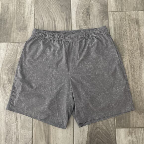 Chubbies Shorts Men's Sz M Gym Swim Trunks Beach Gray Geometric Lined 7" Inseam - Picture 1 of 9